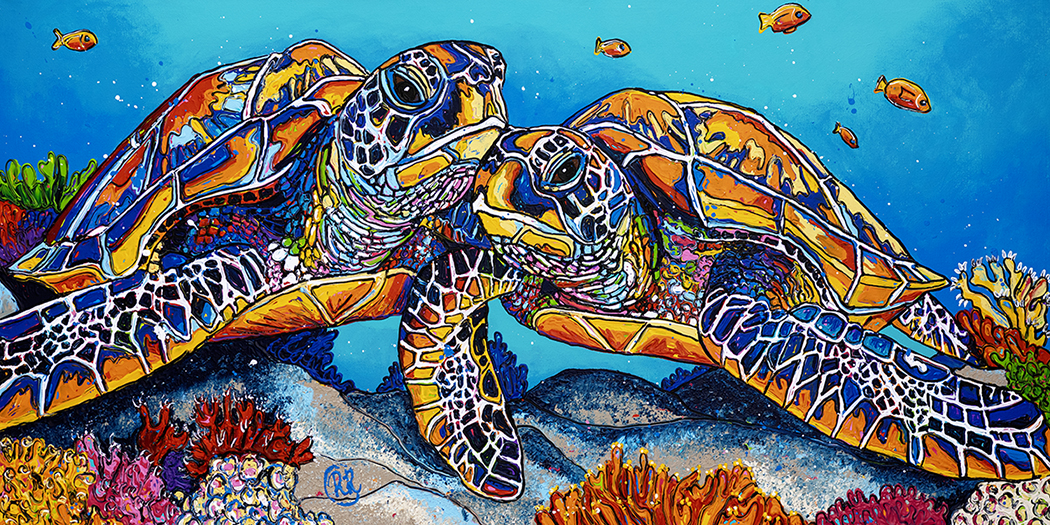 Turtle Love Under the Sea by Renata Rolefes